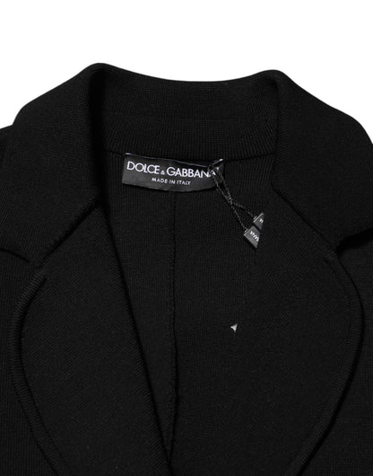 Dolce & Gabbana Black Viscose Single Breasted Blazer Jacket
