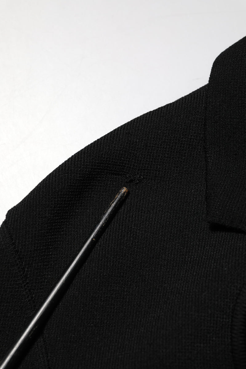 Dolce & Gabbana Veste Blazer Noir en Viscose à Boutonnage Simple
