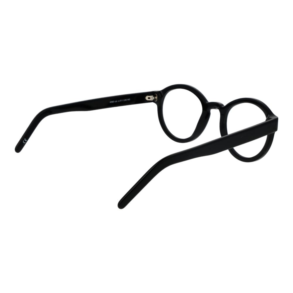 Andy Wolf Black Unisex Glasses Frame - Stylish Round Design