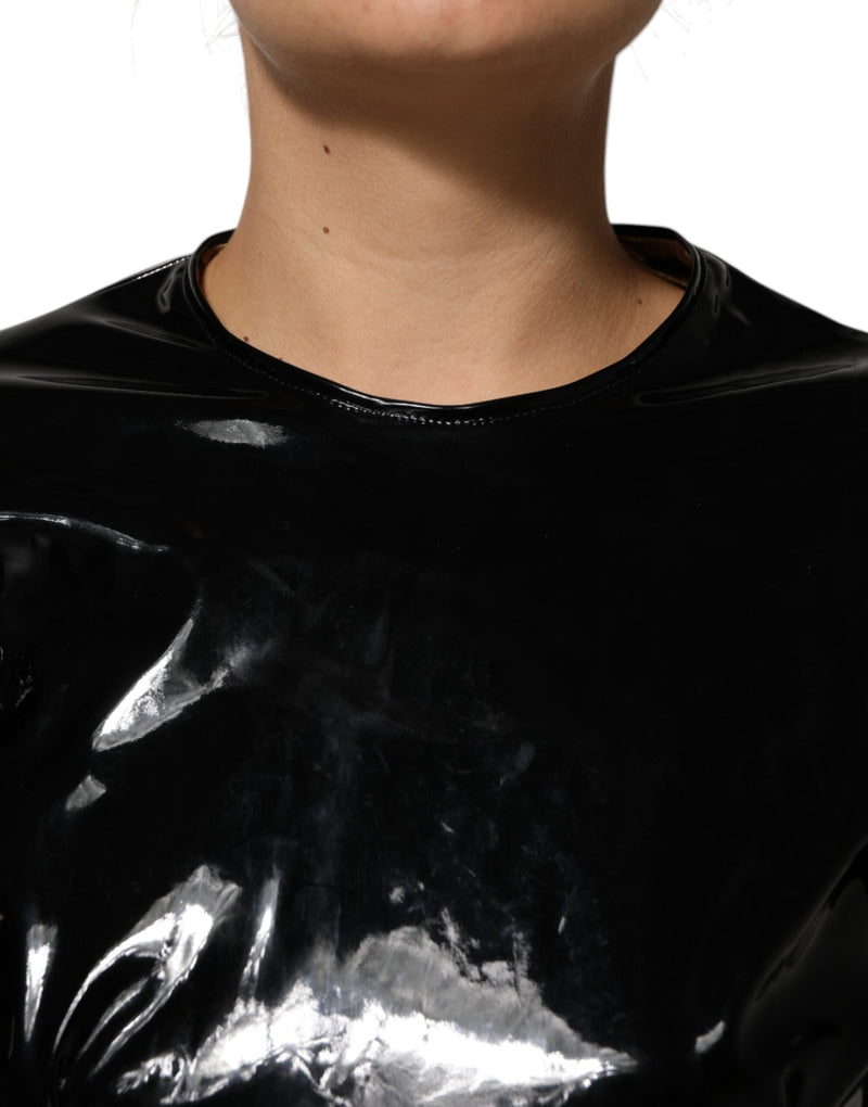 Robe Mini Noir Bodycon à Manches Bouffantes Dolce & Gabbana