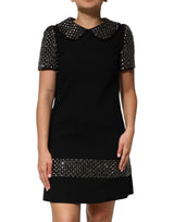 Robe Mini Collier Noir Embellie de Cristaux Dolce & Gabbana