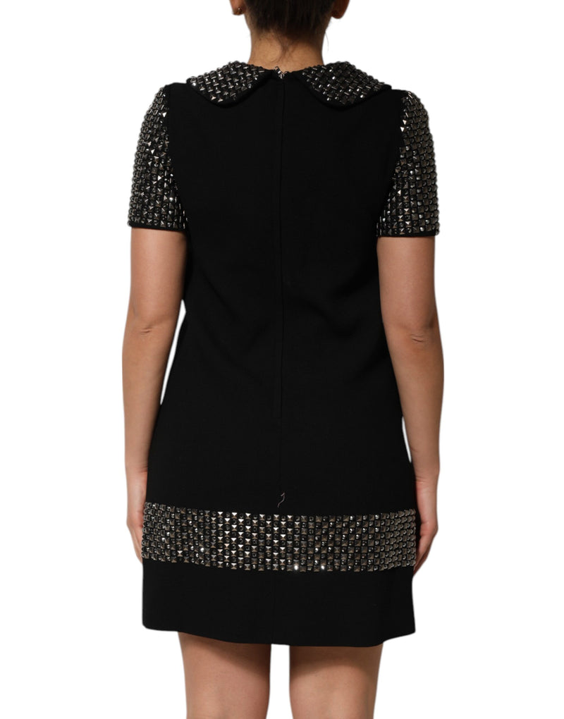 Robe Mini Collier Noir Embellie de Cristaux Dolce & Gabbana