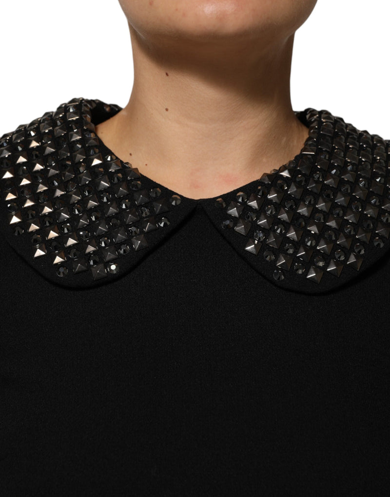 Robe Mini Collier Noir Embellie de Cristaux Dolce & Gabbana