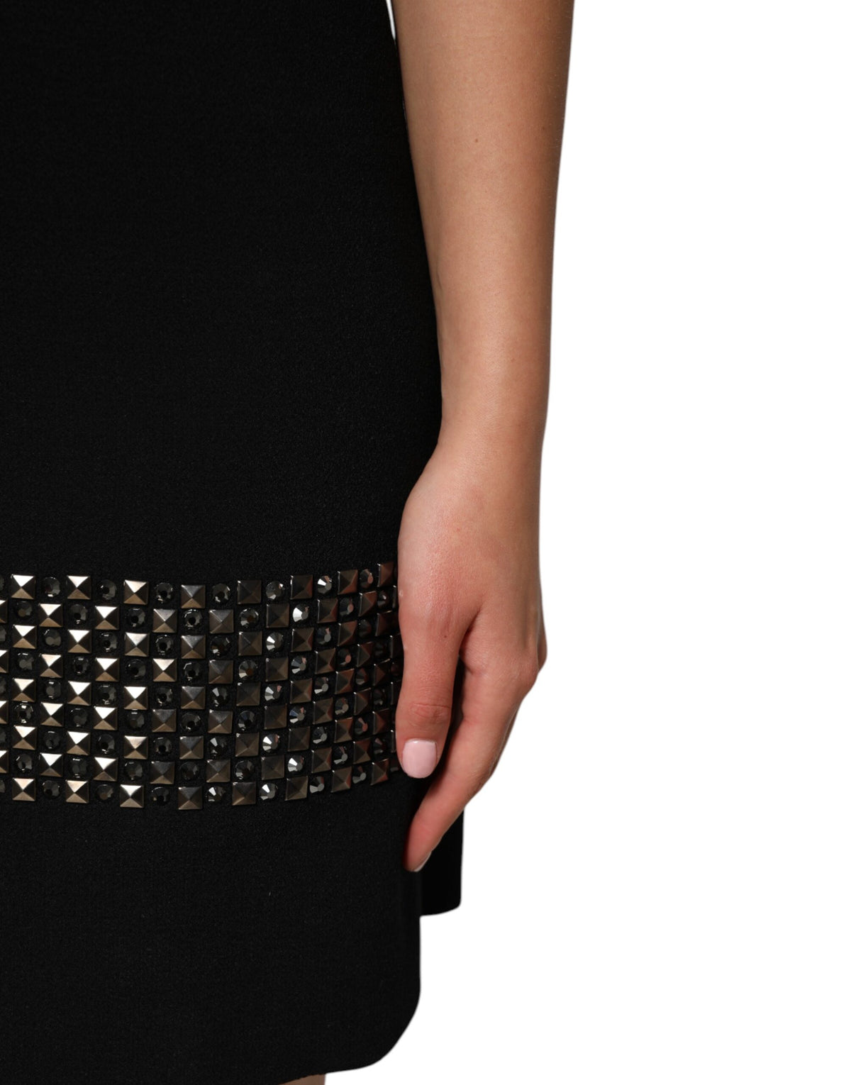 Robe Mini Collier Noir Embellie de Cristaux Dolce & Gabbana