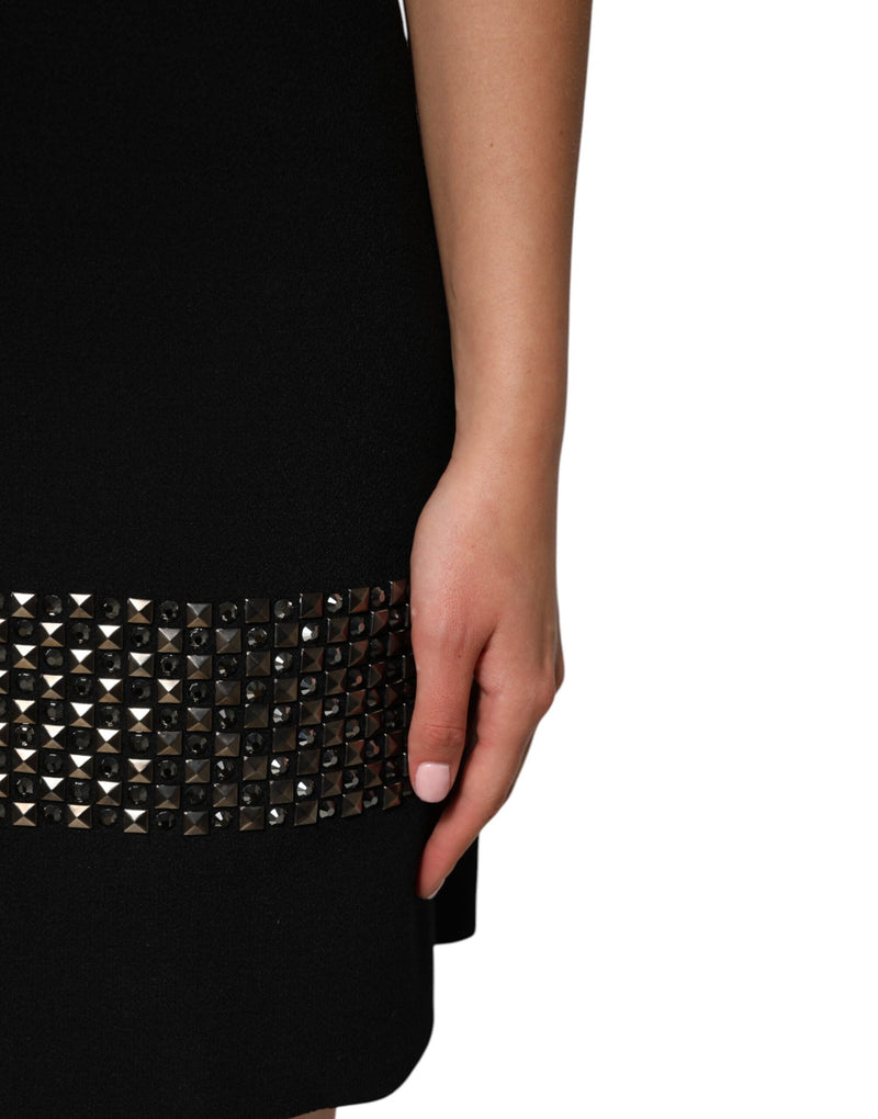 Robe Mini Collier Noir Embellie de Cristaux Dolce & Gabbana
