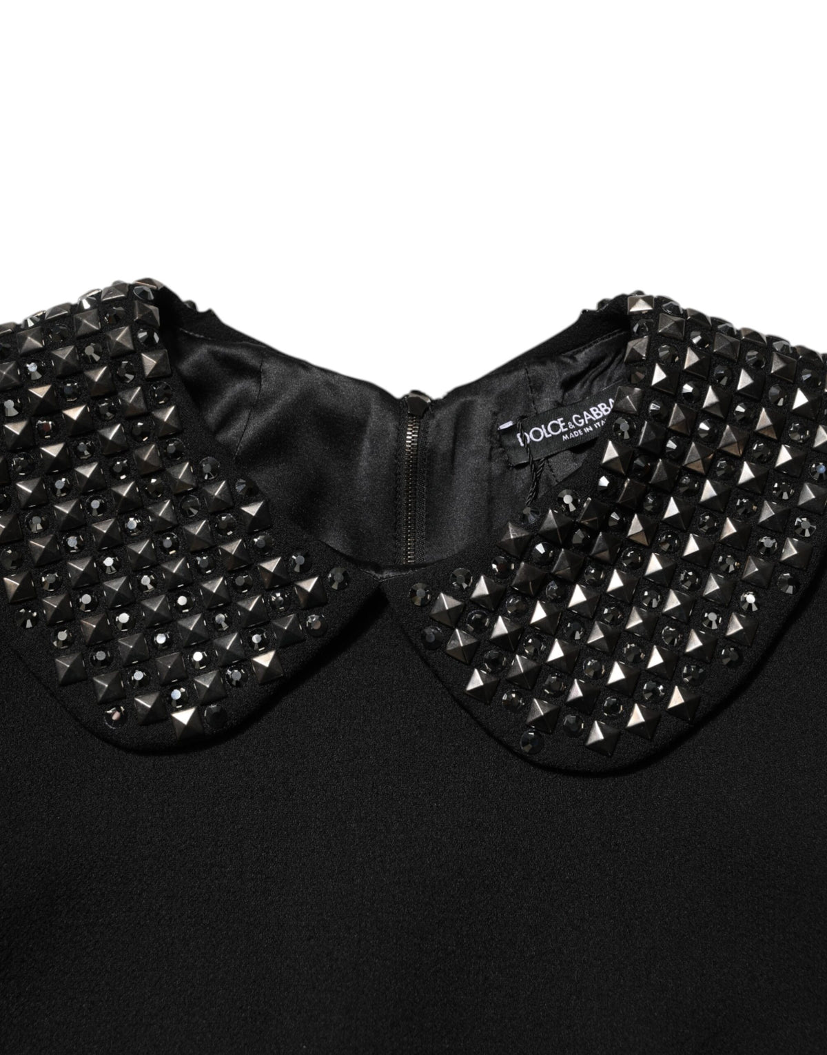 Robe Mini Collier Noir Embellie de Cristaux Dolce & Gabbana