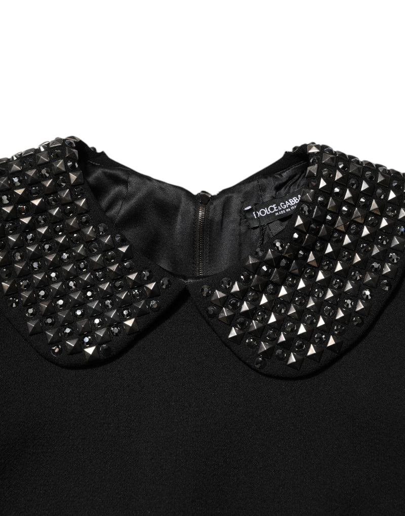 Robe Mini Collier Noir Embellie de Cristaux Dolce & Gabbana