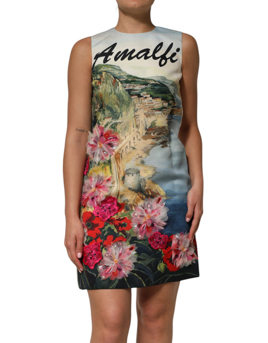 Robe Mini Multicolore Embellie de Cristaux Dolce & Gabbana