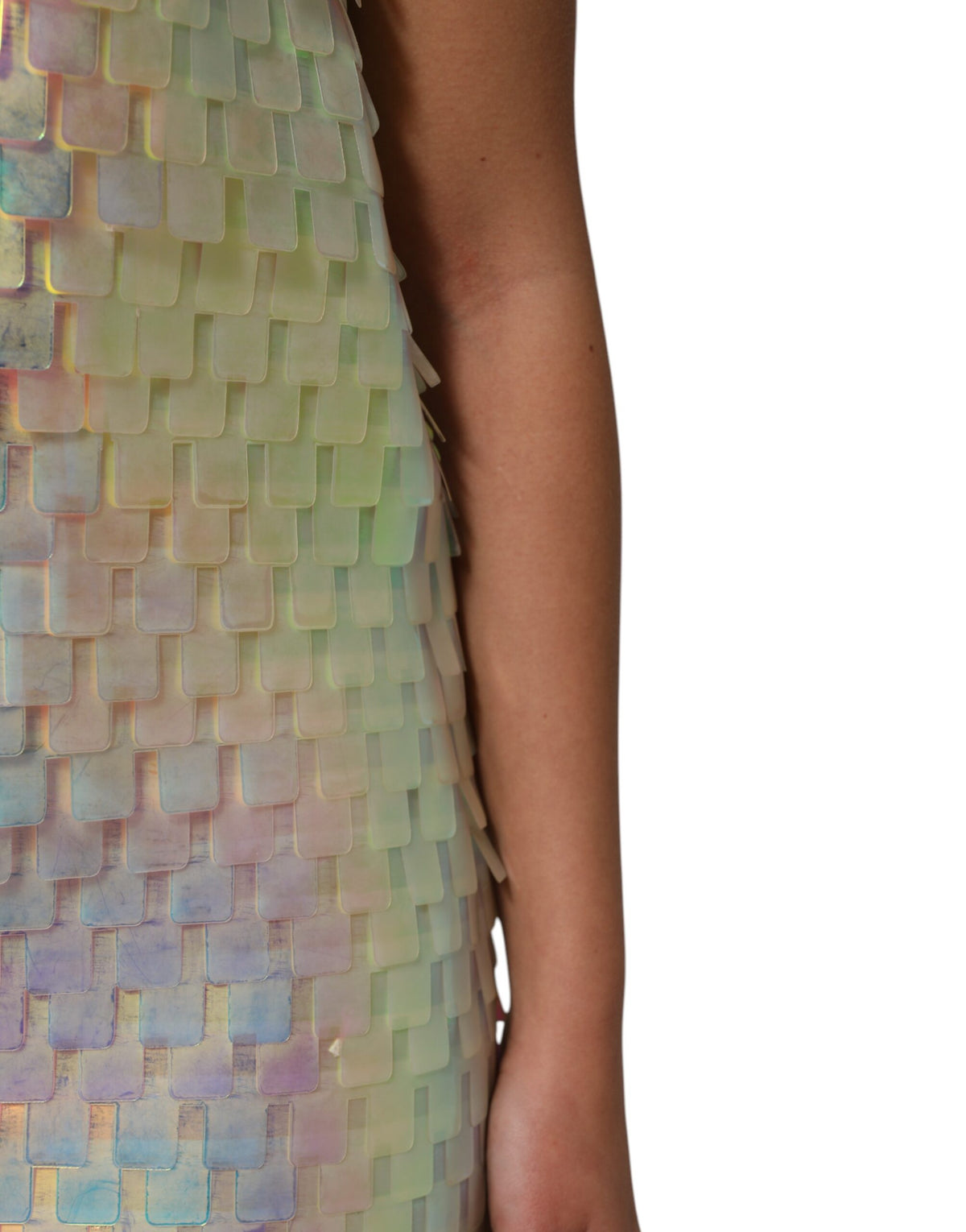 Dolce & Gabbana Robe Mini Holographique Multicolore en Sequins