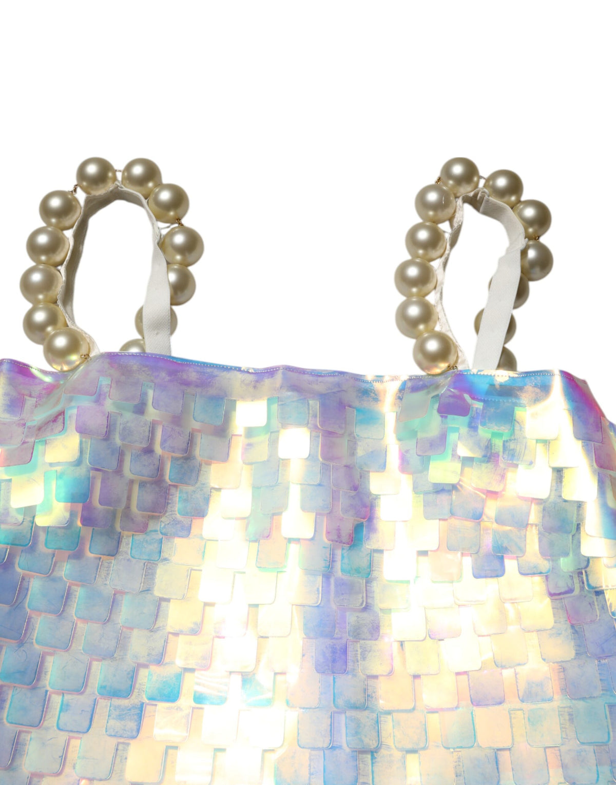 Dolce & Gabbana Robe Mini Holographique Multicolore en Sequins