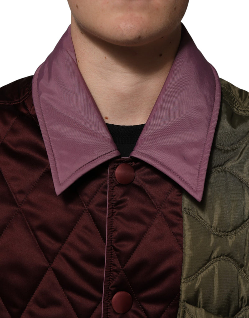 Veste matelassée en polyester multicolore et patchwork de Dolce & Gabbana