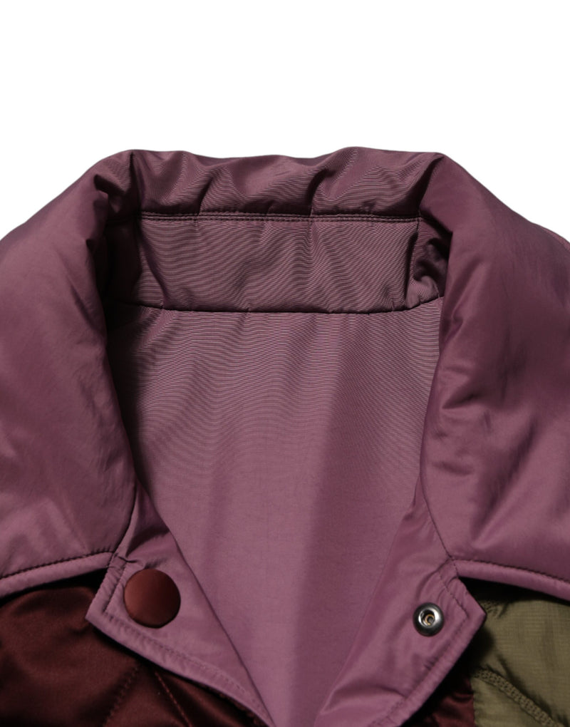 Veste matelassée en polyester multicolore et patchwork de Dolce & Gabbana