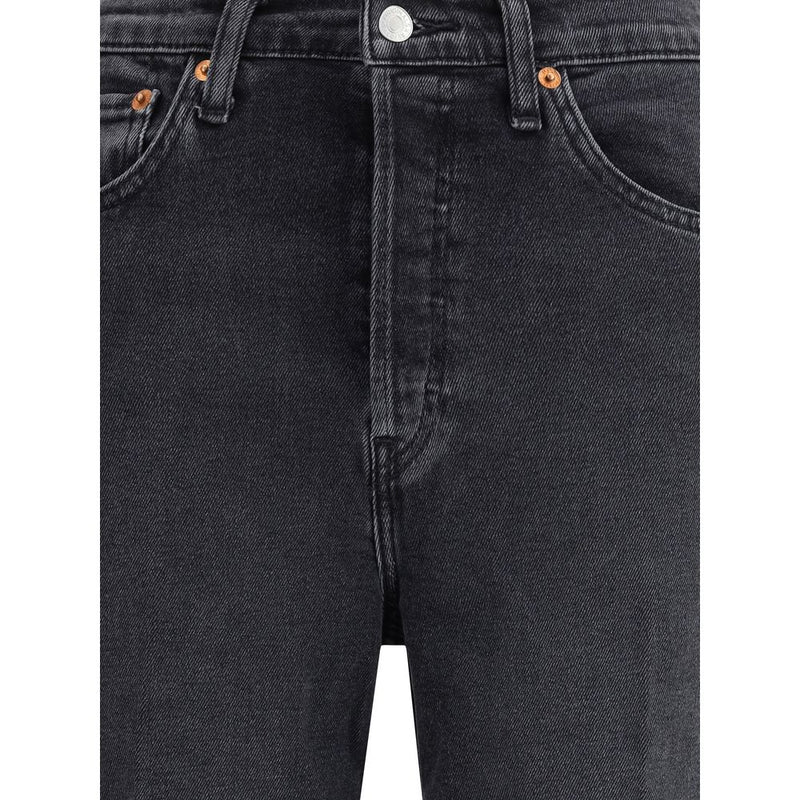RE/DONE Wide Leg Jeans - High-Waisted Design for Women