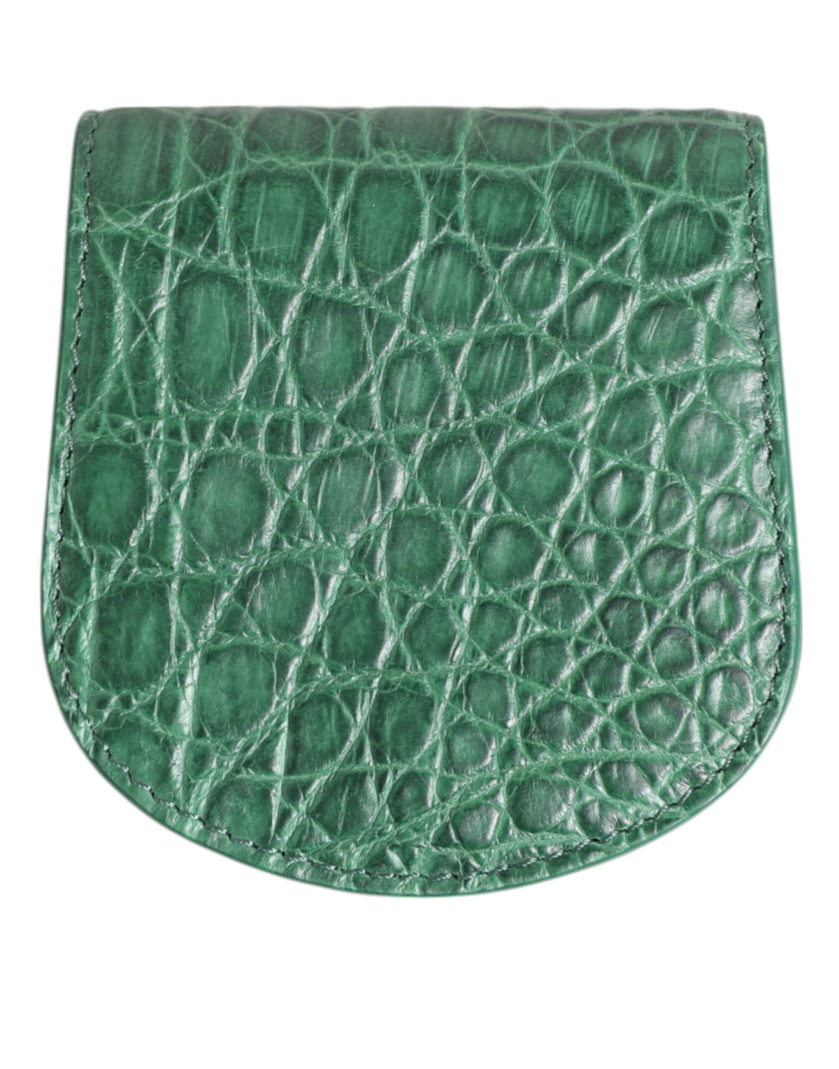 Étui à préservatifs en peau exotique verte Dolce &amp; Gabbana avec porte-monnaie et portefeuille de poche