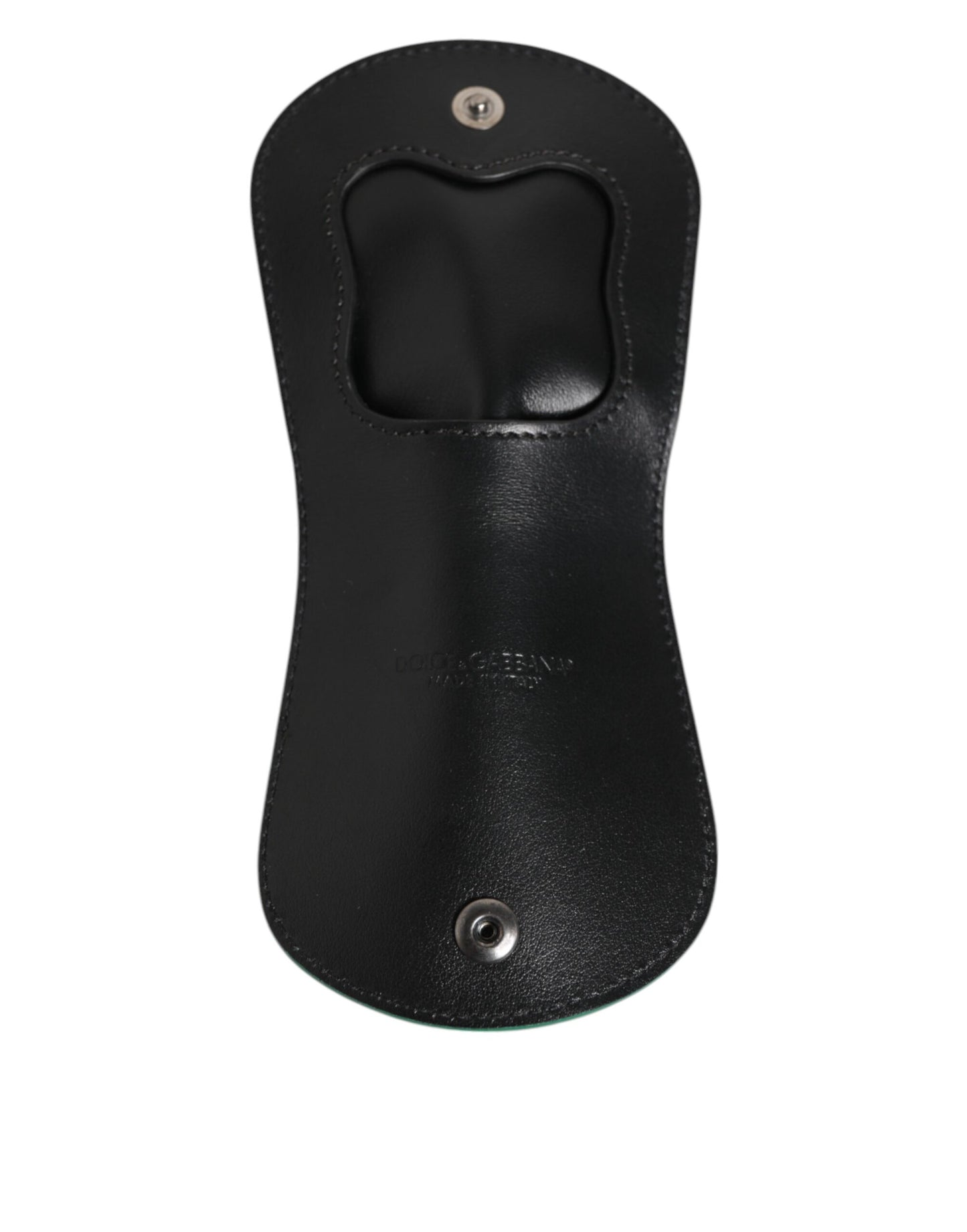 Étui à préservatifs en peau exotique verte Dolce & Gabbana avec porte-monnaie et portefeuille de poche