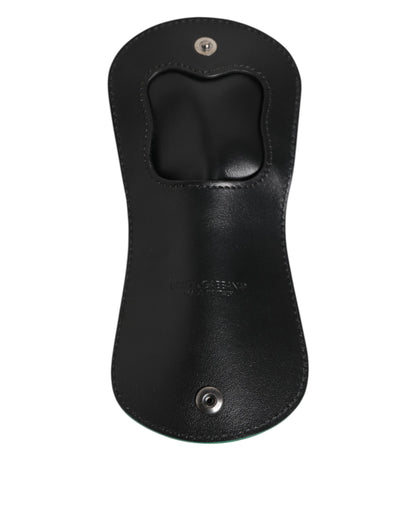 Étui à préservatifs en peau exotique verte Dolce & Gabbana avec porte-monnaie et portefeuille de poche