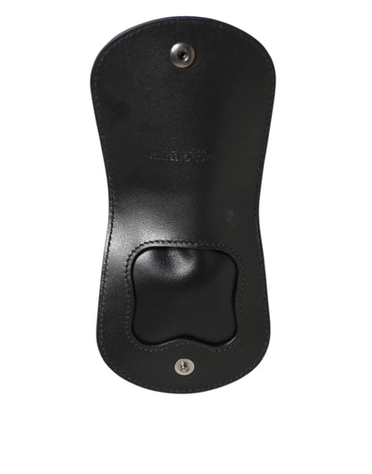 Étui à préservatifs en peau exotique bleue Dolce & Gabbana avec porte-monnaie et portefeuille de poche