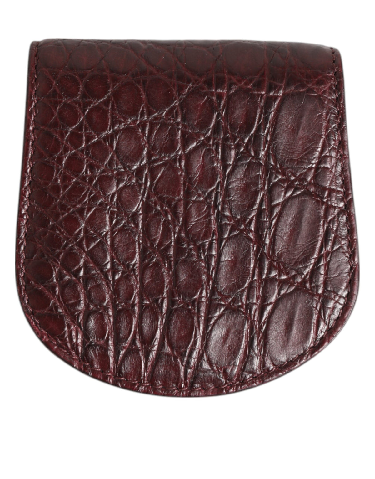 Portefeuille de poche avec porte-pièces et porte-préservatifs Dolce &amp; Gabbana en peau exotique bordeaux