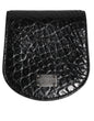 Étui à préservatifs en cuir exotique noir Dolce &amp; Gabbana avec porte-monnaie et portefeuille de poche