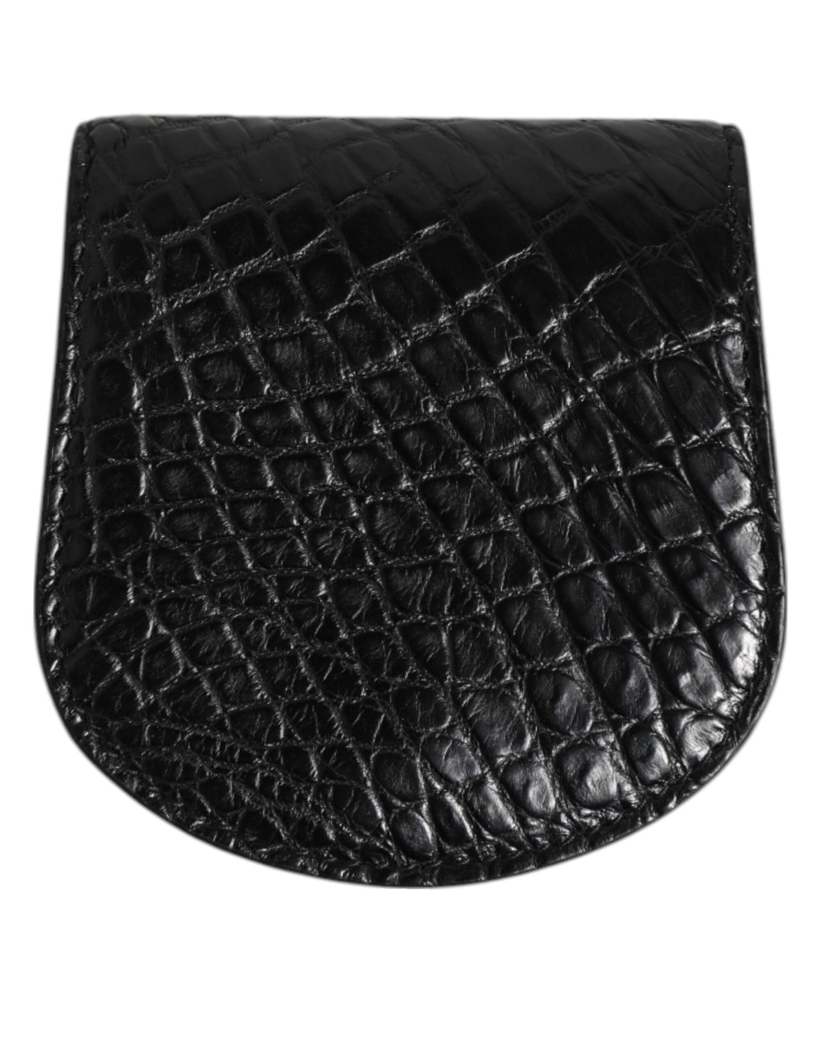 Étui à préservatifs en cuir exotique noir Dolce &amp; Gabbana avec porte-monnaie et portefeuille de poche