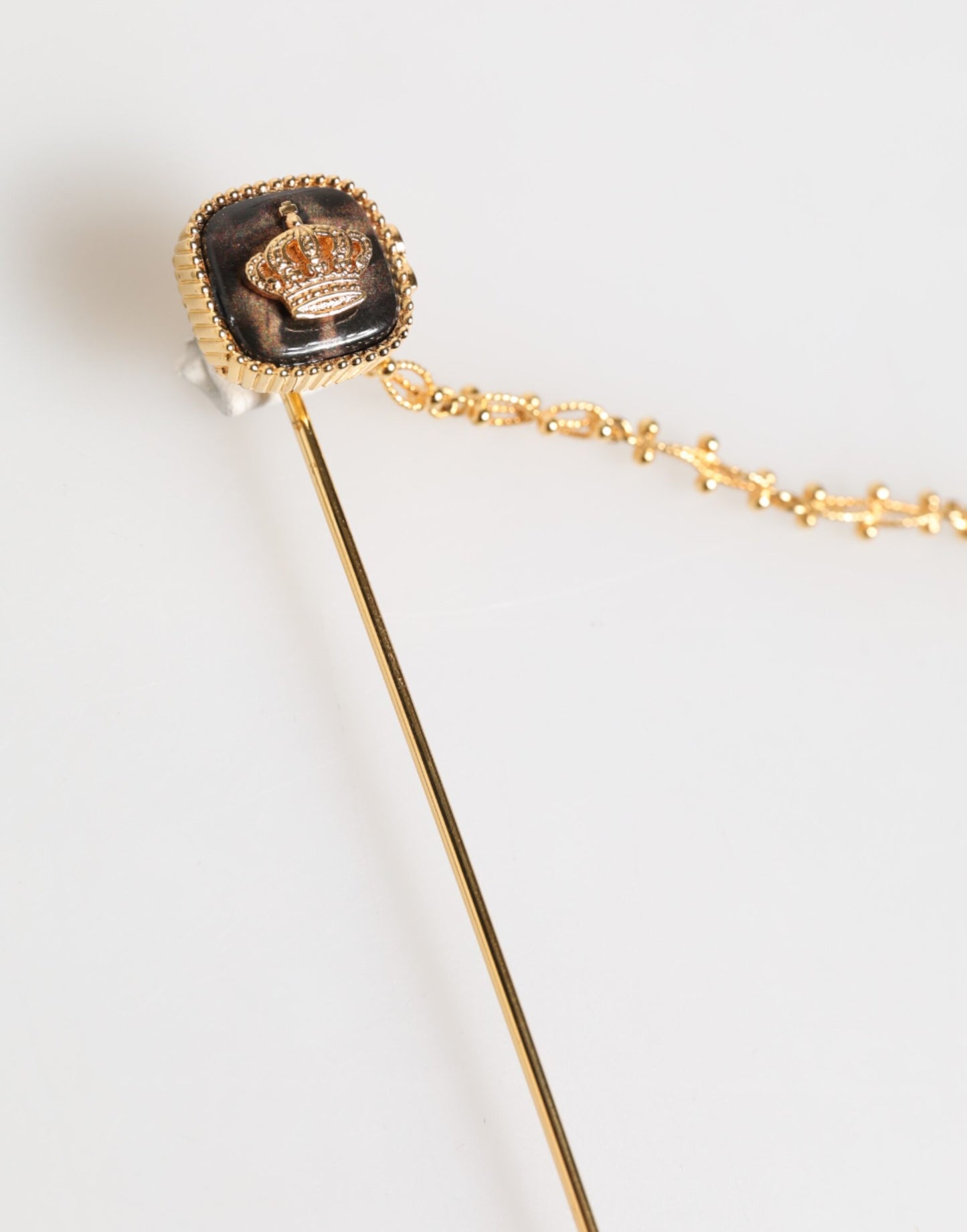 Dolce &amp; Gabbana DG Crown Gouden Ketting Heren Accessoires Broche Revers Pin