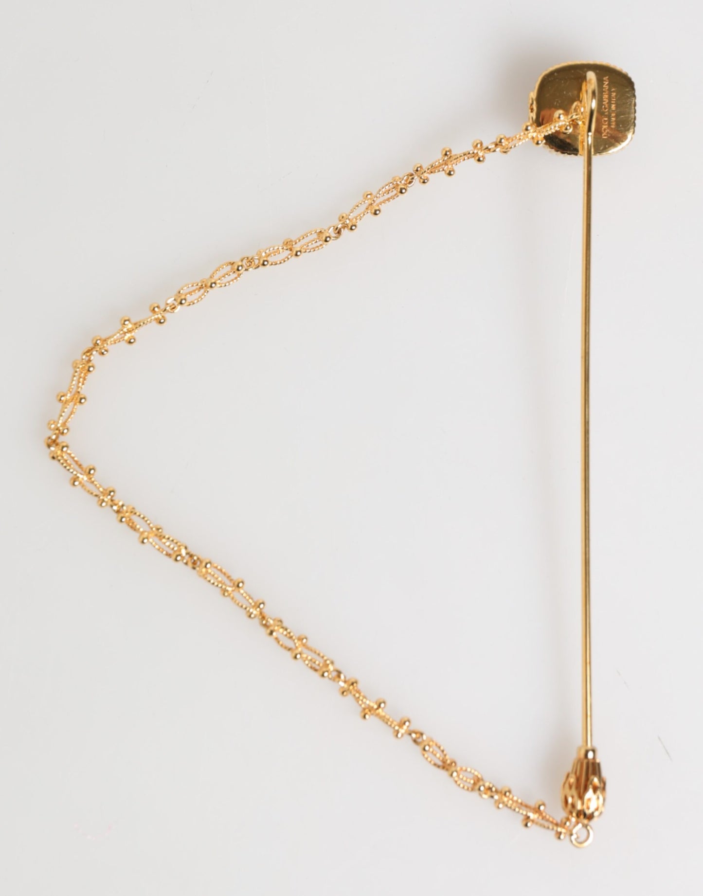 Dolce &amp; Gabbana DG Crown Gouden Ketting Heren Accessoires Broche Revers Pin