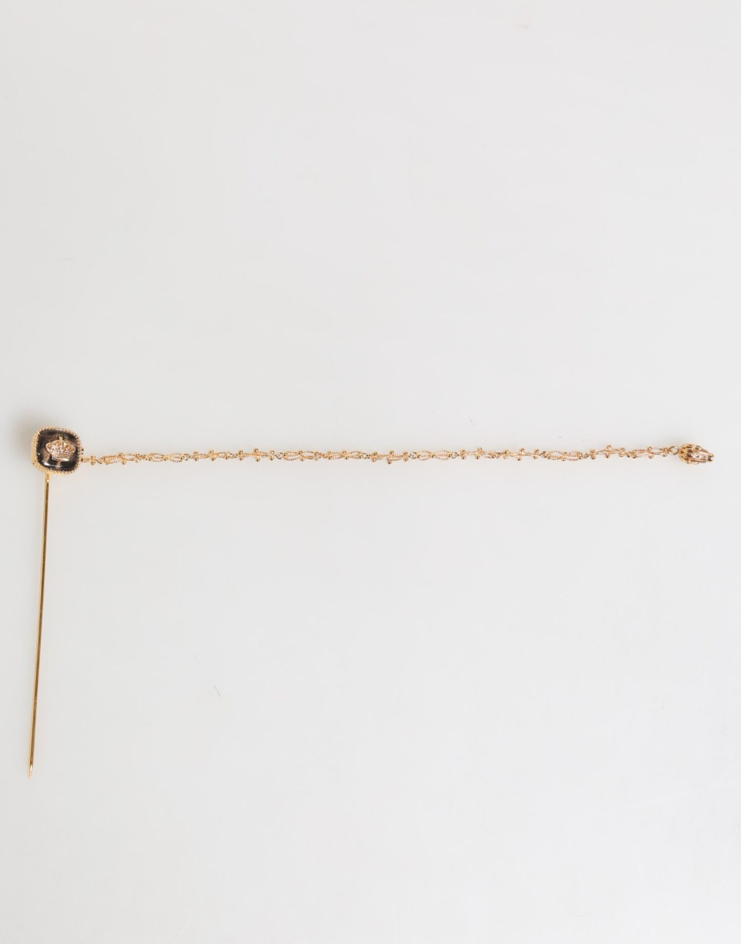 Dolce &amp; Gabbana DG Crown Gouden Ketting Heren Accessoires Broche Revers Pin