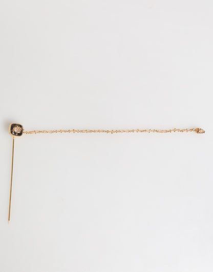 Dolce &amp; Gabbana DG Crown Gouden Ketting Heren Accessoires Broche Revers Pin
