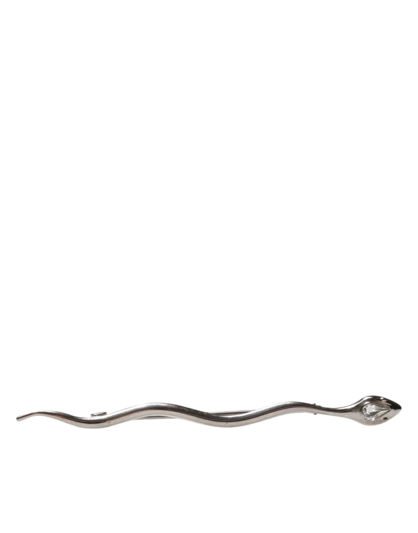 Dolce &amp; Gabbana Zilveren Messing Kristal Spilla Serpente Heren Broche Pin