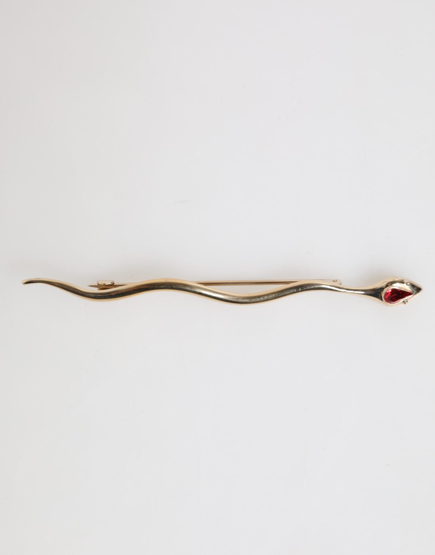 Broche homme Dolce &amp; Gabbana en laiton doré et cristal rouge
