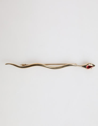 Broche homme Dolce &amp; Gabbana en laiton doré et cristal rouge