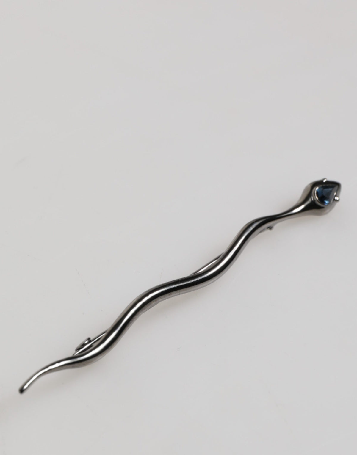 Broche homme Dolce & Gabbana en laiton noir et cristal Spilla Serpente