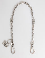 Collier Dolce & Gabbana en laiton argenté avec logo DG pour homme