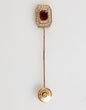 Dolce &amp; Gabbana met strass versierde sterling zilveren kraag broche speld