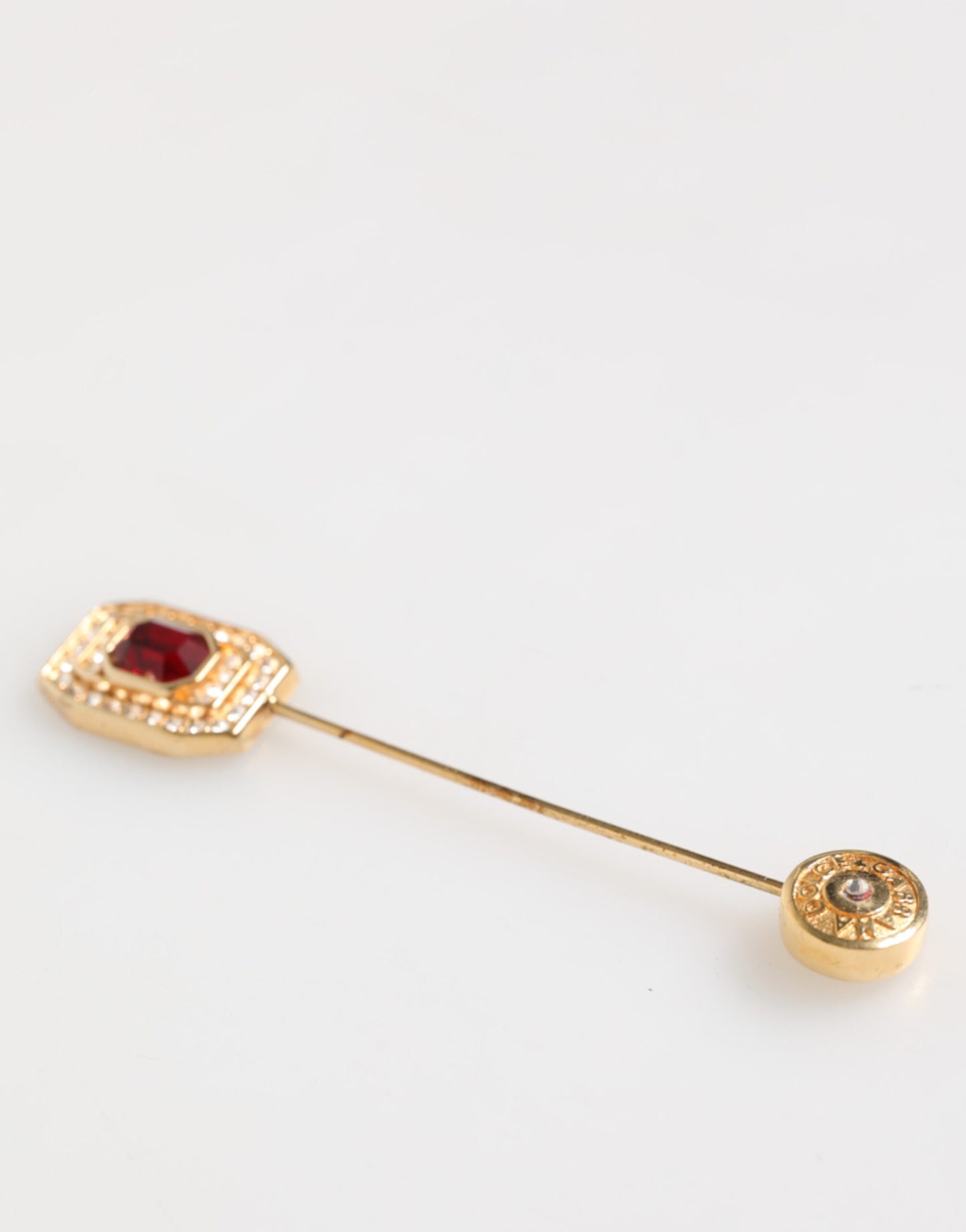 Dolce &amp; Gabbana met strass versierde sterling zilveren kraag broche speld