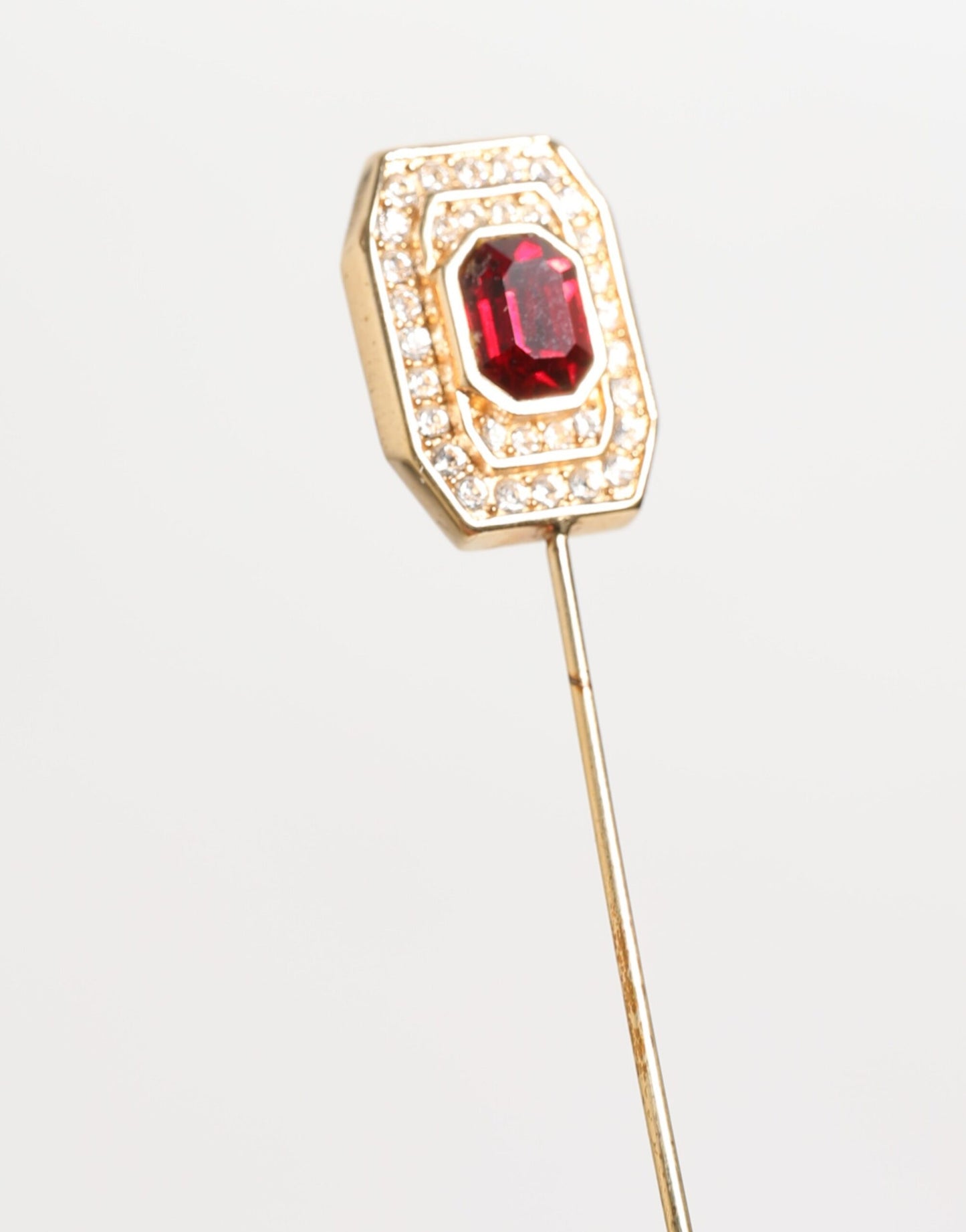 Dolce &amp; Gabbana met strass versierde sterling zilveren kraag broche speld