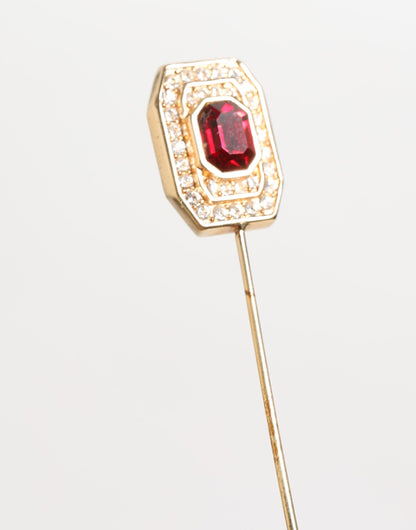Dolce &amp; Gabbana met strass versierde sterling zilveren kraag broche speld