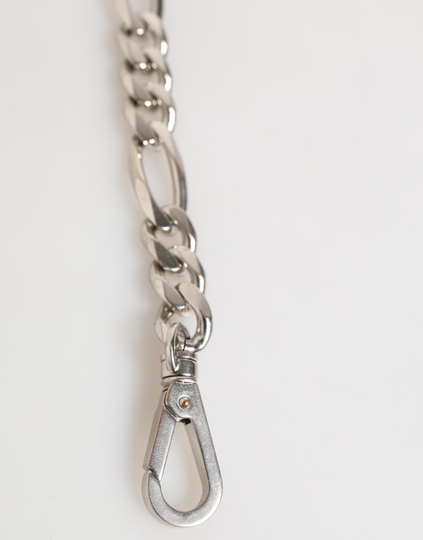 Bracelet Dolce &amp; Gabbana en laiton argenté avec fermoir mousqueton et logo DG