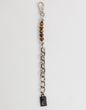 Bracelet Dolce &amp; Gabbana pour homme avec chaîne en argent, fermoir mousqueton et perles en laiton et logo