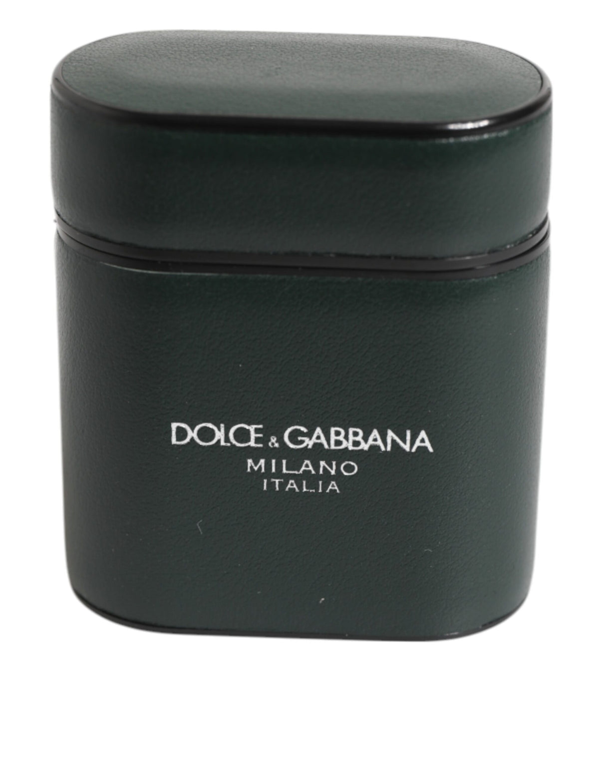 Étui à rabat en cuir noir avec logo Dolce &amp; Gabbana pour Airpods pour homme