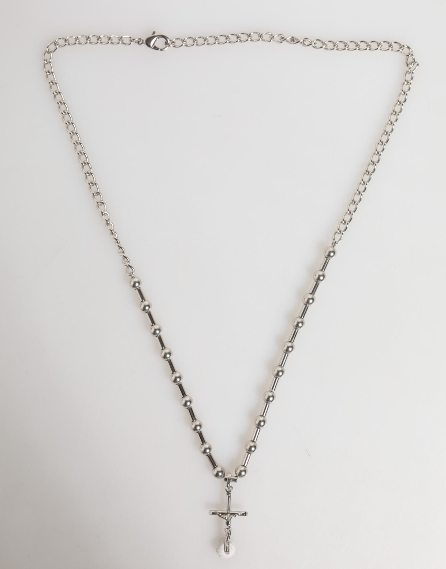 Dolce &amp; Gabbana Zilveren Messing Ketting Religieuze Kruis Hanger Ketting