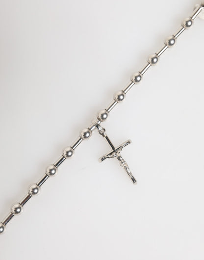 Dolce &amp; Gabbana Zilveren Messing Ketting Religieuze Kruis Hanger Ketting