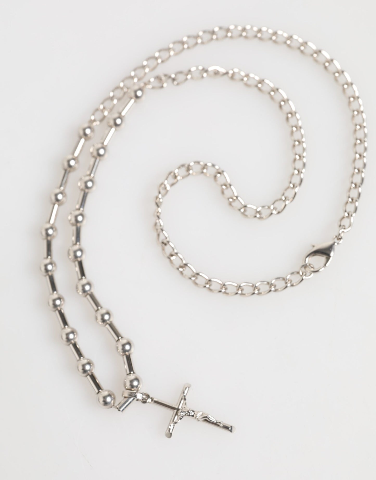 Dolce &amp; Gabbana Zilveren Messing Ketting Religieuze Kruis Hanger Ketting