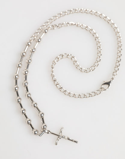 Dolce &amp; Gabbana Zilveren Messing Ketting Religieuze Kruis Hanger Ketting
