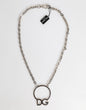 Dolce &amp; Gabbana Zilverkleurige Messing Ketting DG Logo Hanger Herenketting