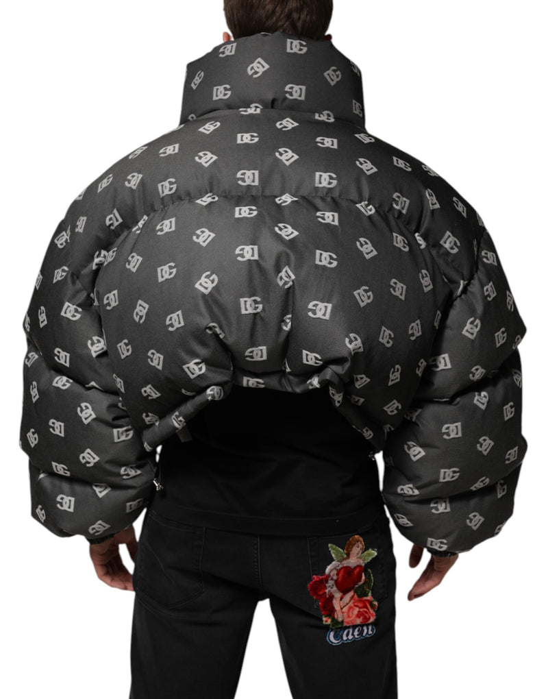 Veste Puffer à Fermeture Éclair avec Monogramme DG Noir de Dolce &amp; Gabbana pour Homme