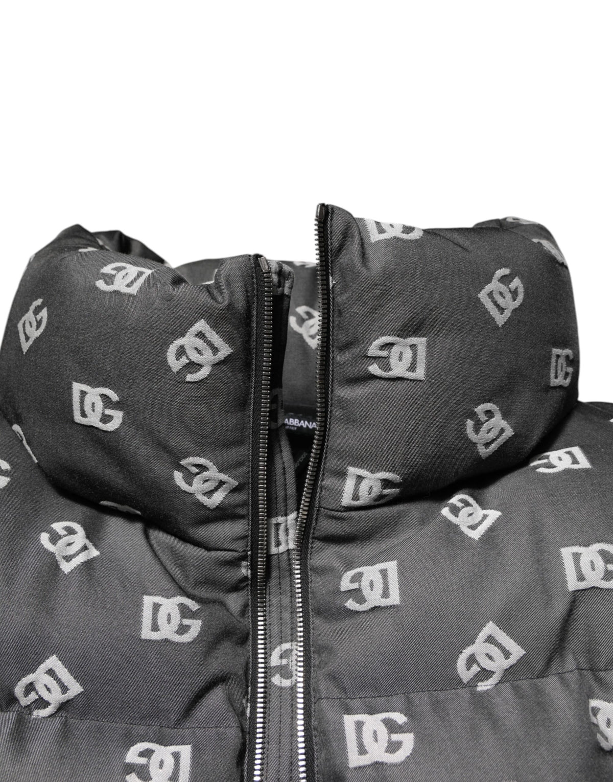 Veste Puffer à Fermeture Éclair avec Monogramme DG Noir de Dolce &amp; Gabbana pour Homme