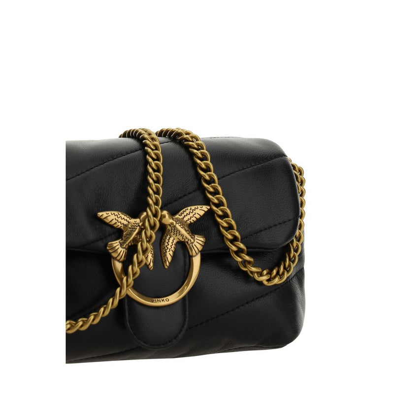 PINKO Love Baby Shoulder Bag - Élégant Design en Cuir de Veau