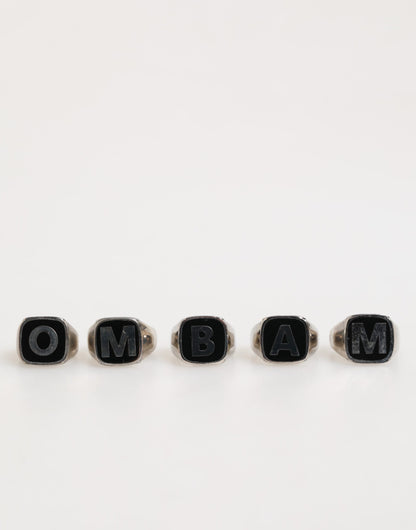 Dolce &amp; Gabbana Zilverkleurige Messing Letterset 5 Stuks Verstelbare Ring