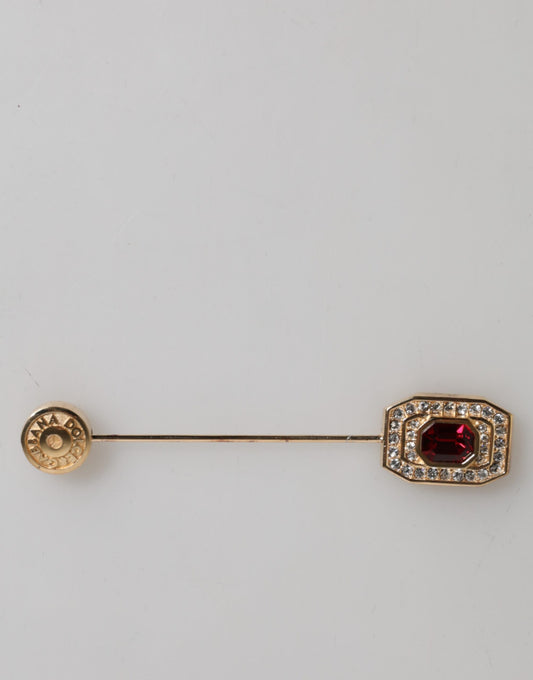 Dolce &amp; Gabbana met strass versierde sterling zilveren kraag broche speld